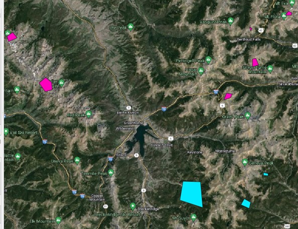 Figure 4: QGIS screenshot showing training data sample polygons